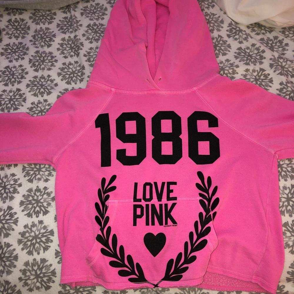 VS PINK HOODIE CROPPED